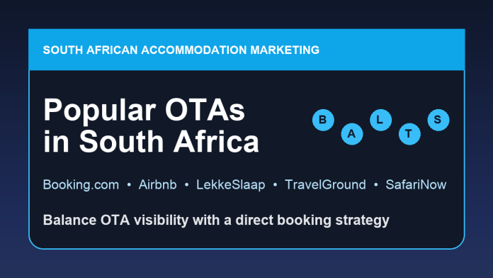 Popular OTAs in South Africa for guest houses and small hotels