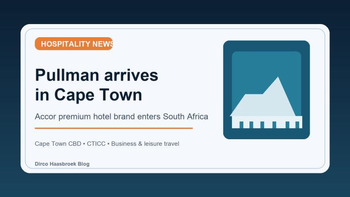 Editorial graphic for news about Pullman Cape Town City Centre and Accor’s premium hotel brand in South Africa.